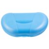 Blue Vita Carry Large Medication Case Opened and Filled Empty Back Facing Closed