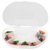 Clear Vita Carry Large Medication Case Opened and Filled Empty Front Facing Open with Pills