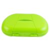 Green Vita Carry Large Medication Case Opened and Filled Empty Back Facing