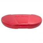 Red Vita Carry Pocket Clamshell Case Closed Flat