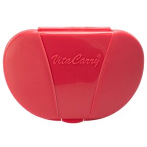 Red Vita Carry Pocket Clamshell Case Closed Front Facing