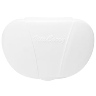 White Vita Carry Pocket Clamshell Case Closed front facing
