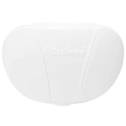 White Vita Carry Pocket Clamshell Case Closed front facing