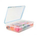 GMS 12 Compartment Pill and Vitamin Organizer Open Lid Side View with Pills