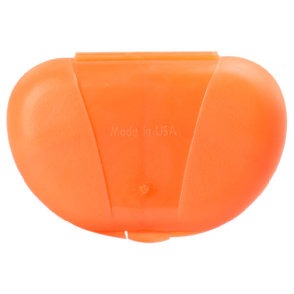 Orange Vita Carry Pocket Clamshell Case Closed back Facing
