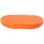 Orange Vita Carry Pocket Clamshell Case Closed Flat