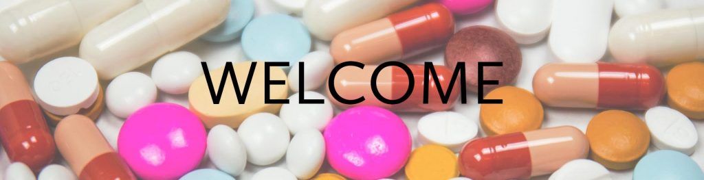 Pill Background with Welcome Written on it, shows a step toward health