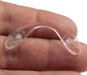 GMS Optical Bridge Strap Screw-In Silicone Nose Pads for Eyeglasses - Large  (28mm x 15mm, 5 Pairs) 
