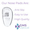 tear drop screw on GMS Nose Pads