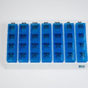 GMS Four-Times-a-Day-Weekly Pill Organizer blue